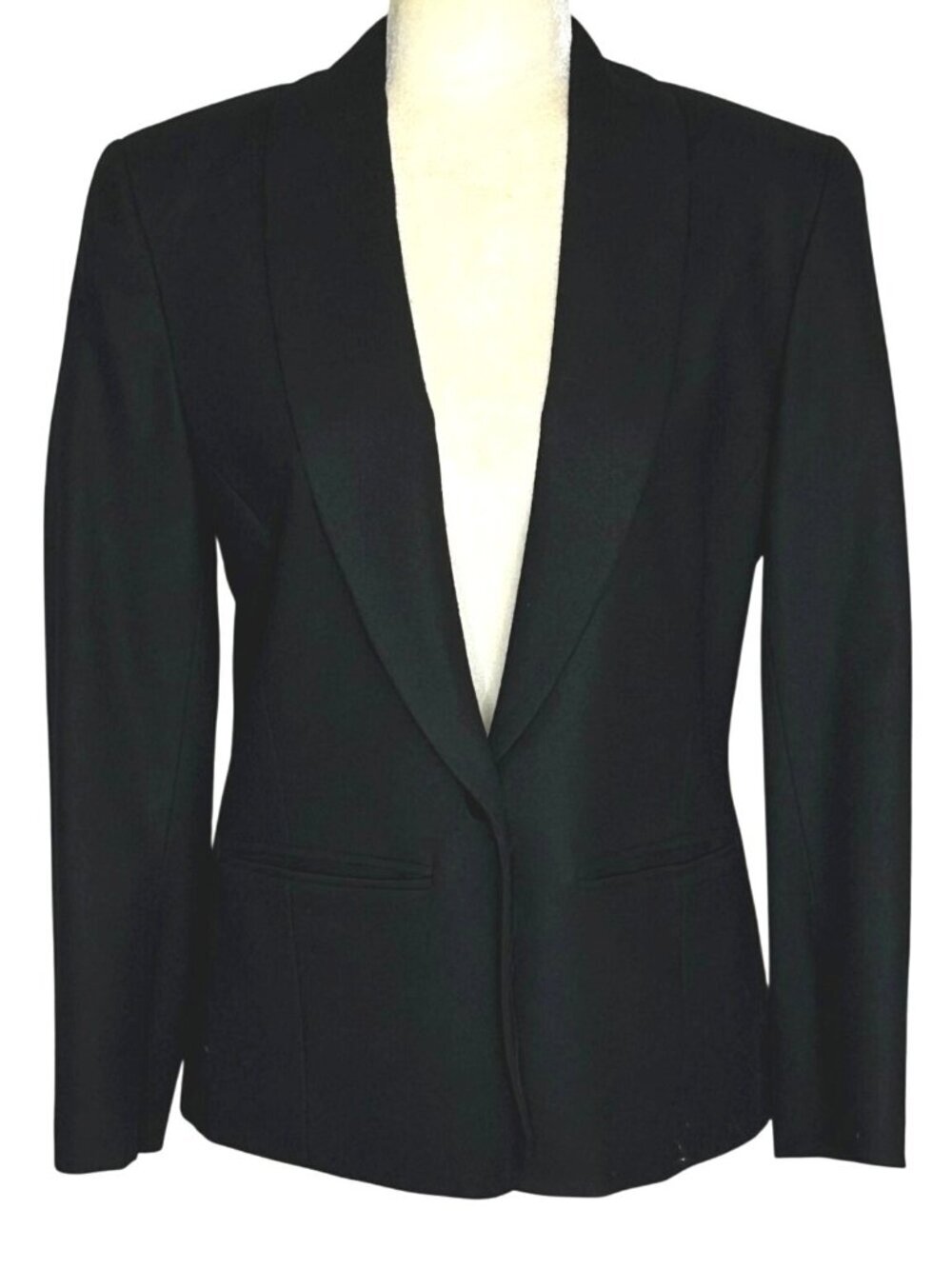 Pendleton Wool Blazer Black Vintage Women's Sz 6 Office Minimalist Old Money